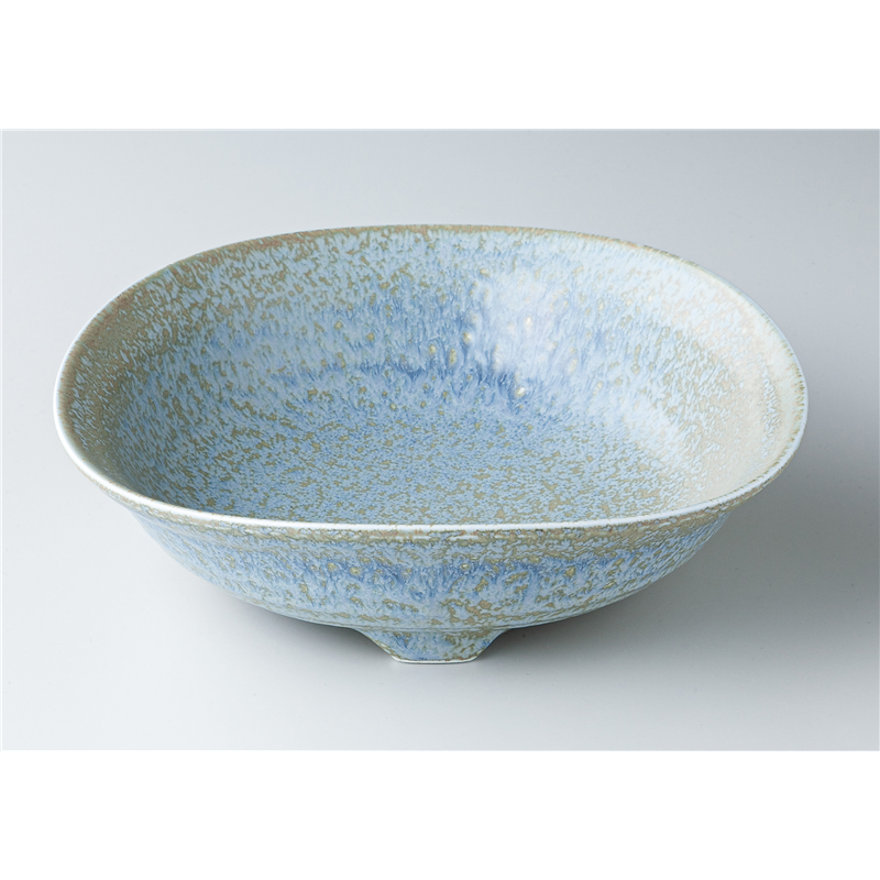 古林陶器 モダンスタイルカジュアルカフェ 窯変ブラック25cm三つ足鉢 1344920325 1個（ご注文単位1個）【直送品】