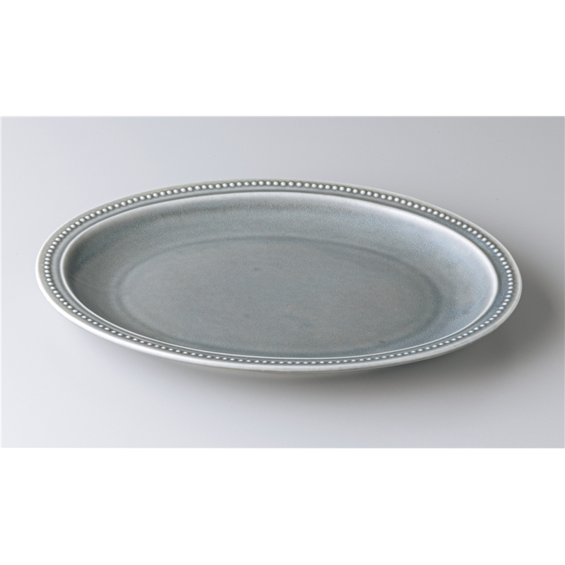 古林陶器 モダンスタイルカジュアルカフェ グレイ26cmリムプラター 1249810405 1個（ご注文単位1個）【直送品】