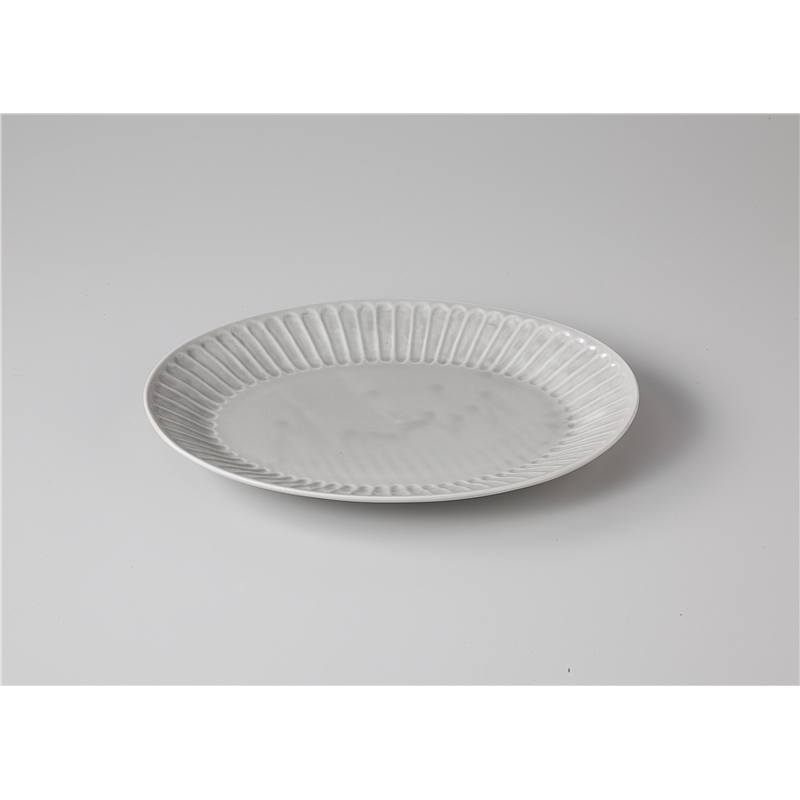 古林陶器 モダンスタイルカジュアルカフェ シルバーグレープレート26 1153340225 1個（ご注文単位1個）【直送品】
