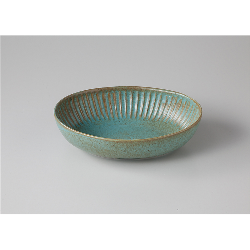 古林陶器 モダンスタイルカジュアルカフェ しのぎ錆トルコ20cmベーカー 1153330261 1個(ご注文単位1個)【直送品】