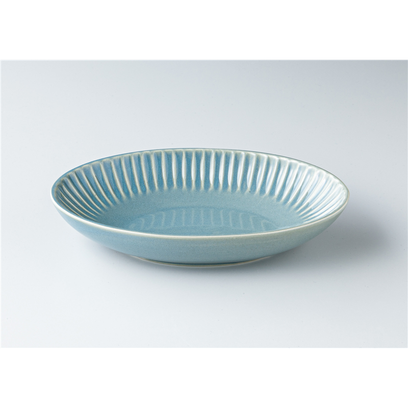 古林陶器 モダンスタイルカジュアルカフェ MINOソギオーバル ブルー 1345150201 1個（ご注文単位1個）【直送品】