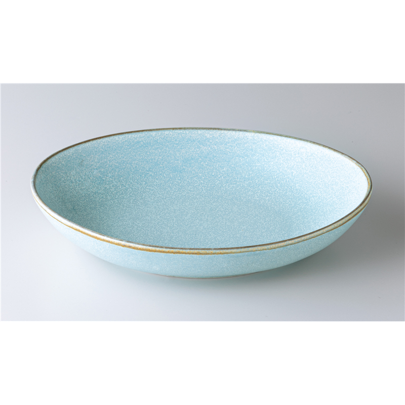 古林陶器 モダンスタイルカジュアルカフェ ライトブルー26㎝オーバルボール 1250010225 1個（ご注文単位1個）【直送品】