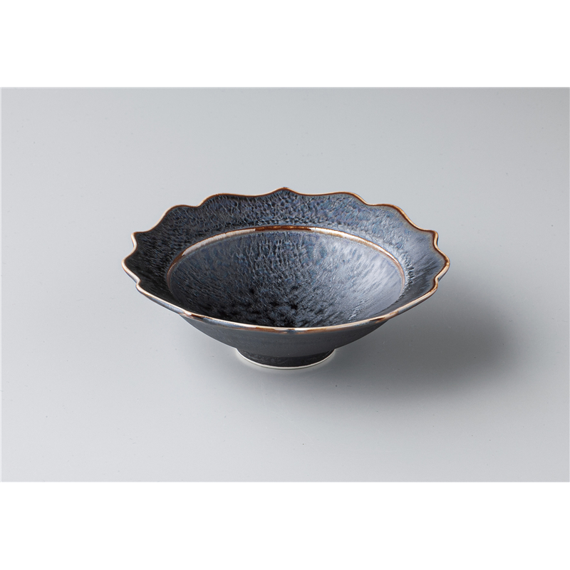 古林陶器 モダンスタイルカジュアルカフェ 桔梗小鉢 黒 1345740301 1個（ご注文単位1個）【直送品】