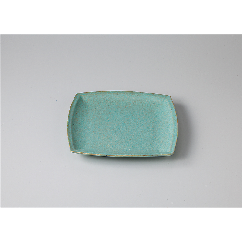 古林陶器 モダンスタイルカジュアルカフェ グリーンマット 角大皿 1153550178 1個（ご注文単位1個）【直送品】