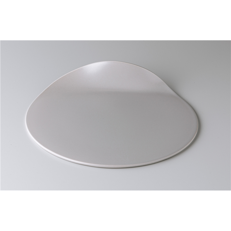 古林陶器 モダンスタイルカジュアルカフェ ノブ25.5cmプレート グレー 1250610508 1個（ご注文単位1個）【直送品】