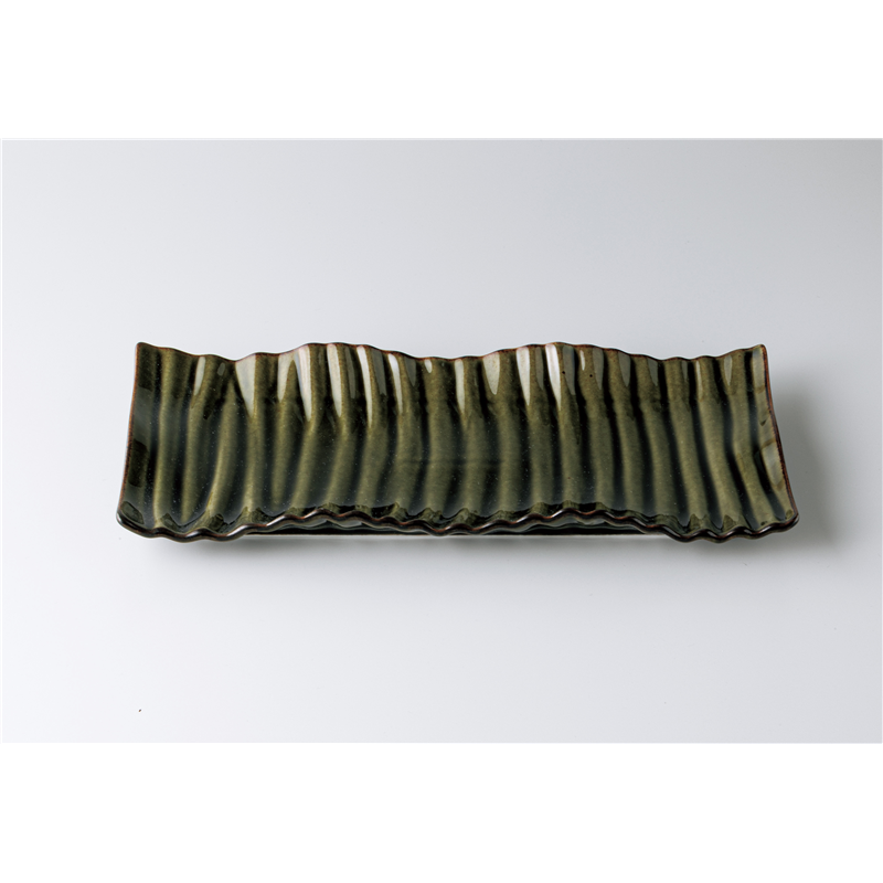 古林陶器 モダンスタイルカジュアルカフェ ヨーロピアン31cm長角プレート 快織部 1250710203 1個（ご注文単位1個）【直送品】