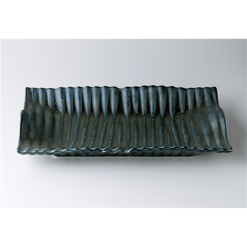 古林陶器 モダンスタイルカジュアルカフェ ヨーロピアン40cm長角プレート 大黒 1250720103 1個（ご注文単位1個）【直送品】