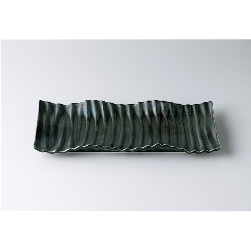 古林陶器 モダンスタイルカジュアルカフェ ヨーロピアン31cm長角プレート 大黒 1250720203 1個（ご注文単位1個）【直送品】