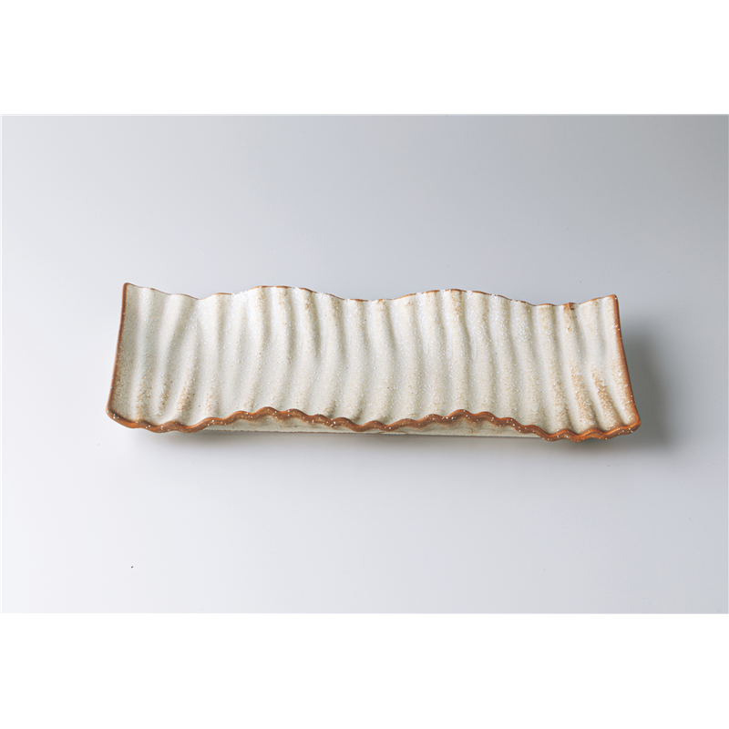 古林陶器 モダンスタイルカジュアルカフェ ヨーロピアン31cm長角プレート 芳萩 1250730203 1個（ご注文単位1個）【直送品】