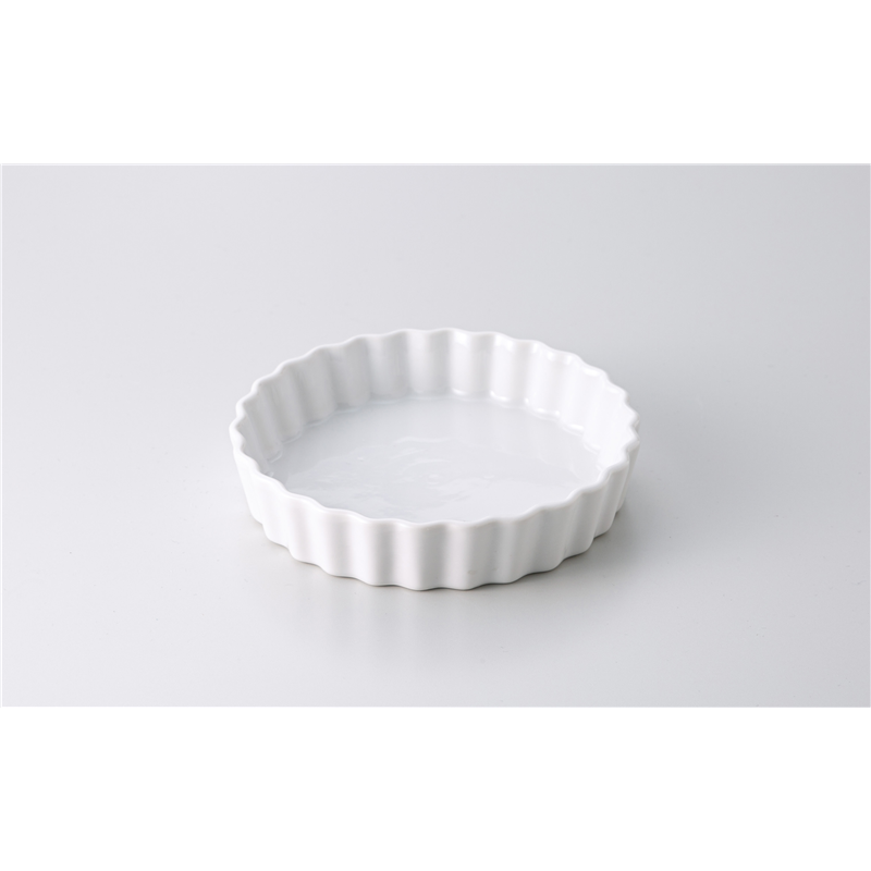 古林陶器 オーブン食器 白4吋丸パイプレート 560750403 1個（ご注文単位1個）【直送品】