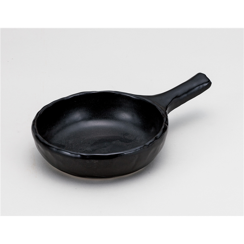 古林陶器 耐熱(直火対応) 黒片手フライパン 1071610584 1個（ご注文単位1個）【直送品】
