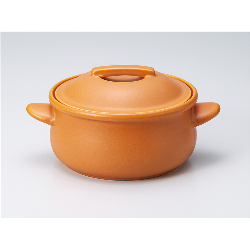 古林陶器 耐熱(直火対応) オレンジ15cmキャセロール 1351920408 1個（ご注文単位1個）【直送品】