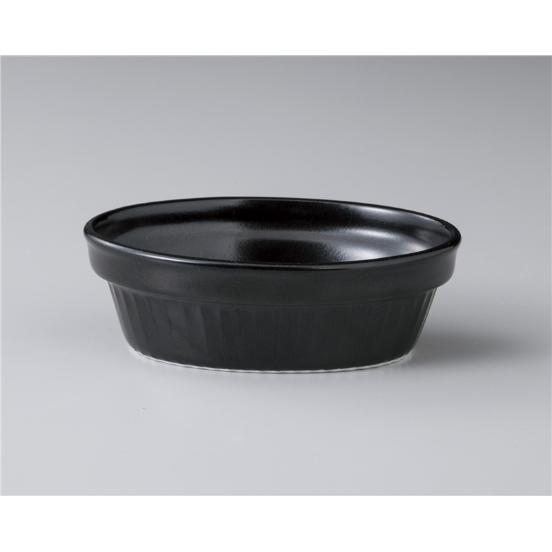 古林陶器 スフレ 黒マット小判スフレ中 1063530503 1個（ご注文単位1個）【直送品】