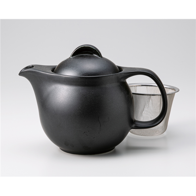 古林陶器 洋小物・ポット洋 シンプルサークル黒マットポット 大 1259540426 1個（ご注文単位1個）【直送品】