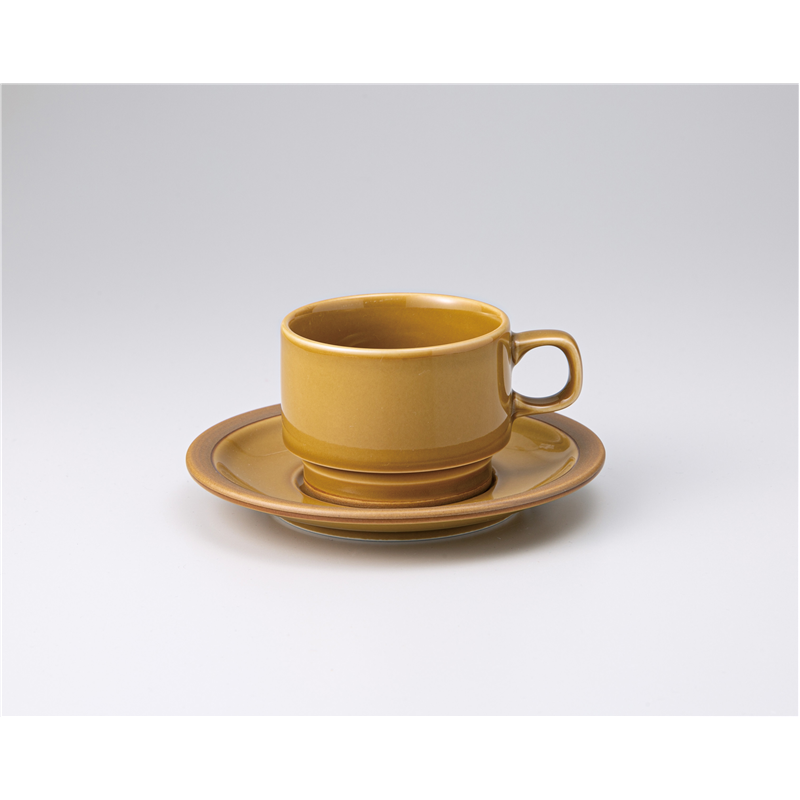 古林陶器 椀皿 カントリーサイド高台スタックコーヒーカップ(ハニーアンバー) 1260250908 ※カップ単品のみ 1個 (ご注文単位1個) 【直送品】