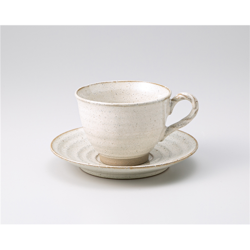 古林陶器 椀皿 白伊賀縄手コーヒー碗皿 1260450515 ※ソーサー単品のみ 1個（ご注文単位1個）【直送品】