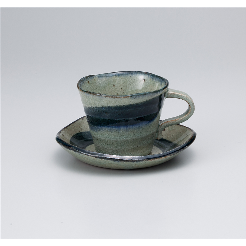 古林陶器 椀皿 一文字さざ波コーヒーC/S 1064940151 1個（ご注文単位1個）【直送品】