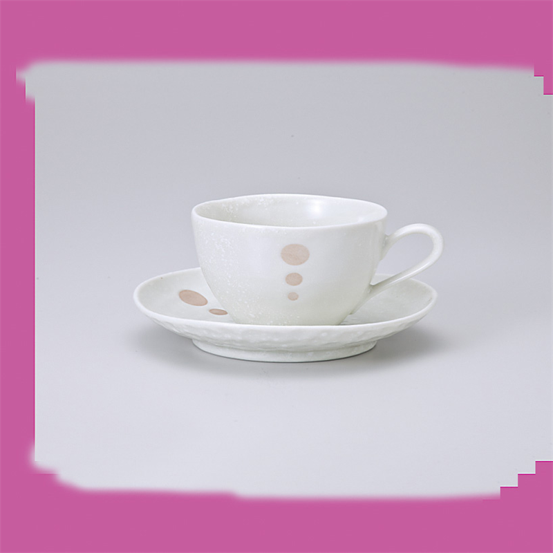古林陶器 椀皿 白ポイント コーヒー碗皿 757840940 ※ソーサー単品のみ 1個（ご注文単位1個）【直送品】