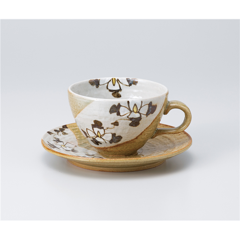 古林陶器 椀皿 黄瀬戸花コーヒーC/S 1165250378 1個（ご注文単位1個）【直送品】