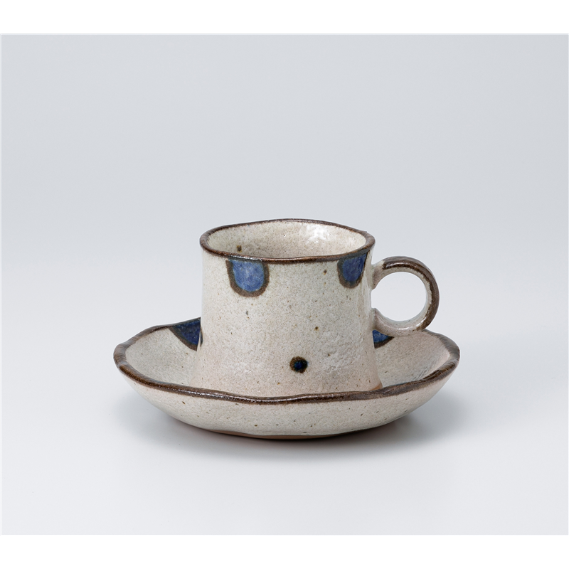 古林陶器 椀皿 水玉青ウス型コーヒーC/S 1165330341 1個（ご注文単位1個）【直送品】