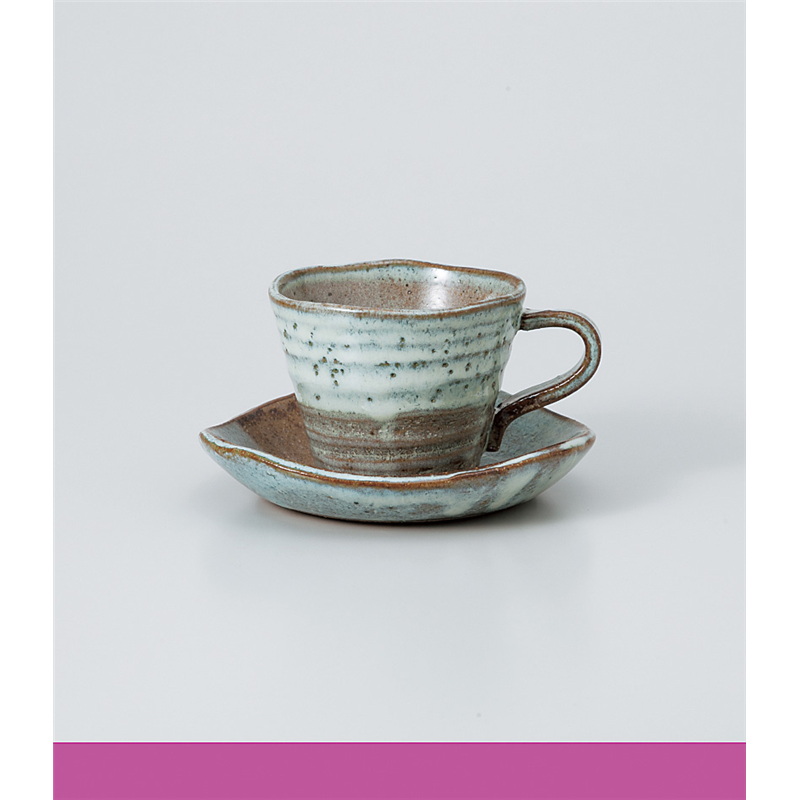 古林陶器 椀皿 グリンうのふさざ波コーヒー碗皿 964930951 ※ソーサー単品のみ 1個（ご注文単位1個）【直送品】