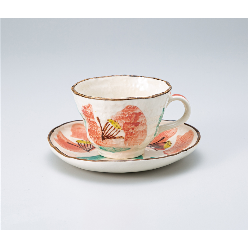 古林陶器 椀皿 民芸椿コーヒーC/S 1353540374 1個（ご注文単位1個）【直送品】