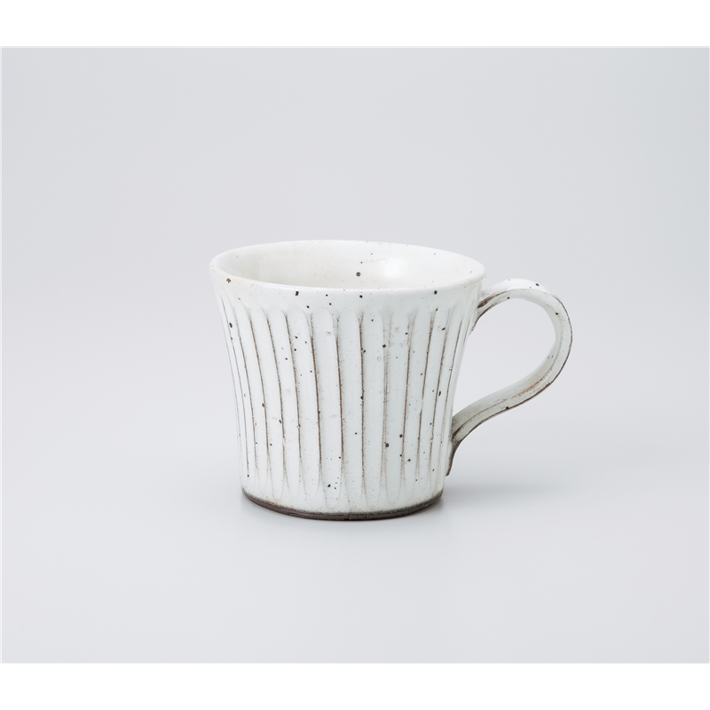 古林陶器 マグ 粉引ソギ目 反マグ 965050346 1個（ご注文単位1個）【直送品】