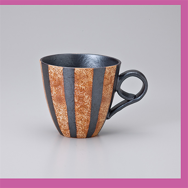 古林陶器 マグ 黒十草小花マグ 757930651 1個（ご注文単位1個）【直送品】