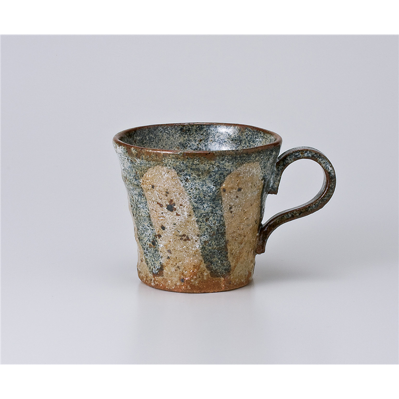 古林陶器 マグ 黒砂丘十草面取マグ 663450651 1個（ご注文単位1個）【直送品】