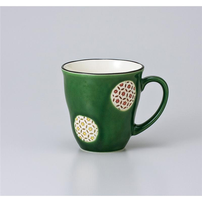 古林陶器 マグ オリベ丸紋軽量マグカップ 663610316 1個（ご注文単位1個）【直送品】