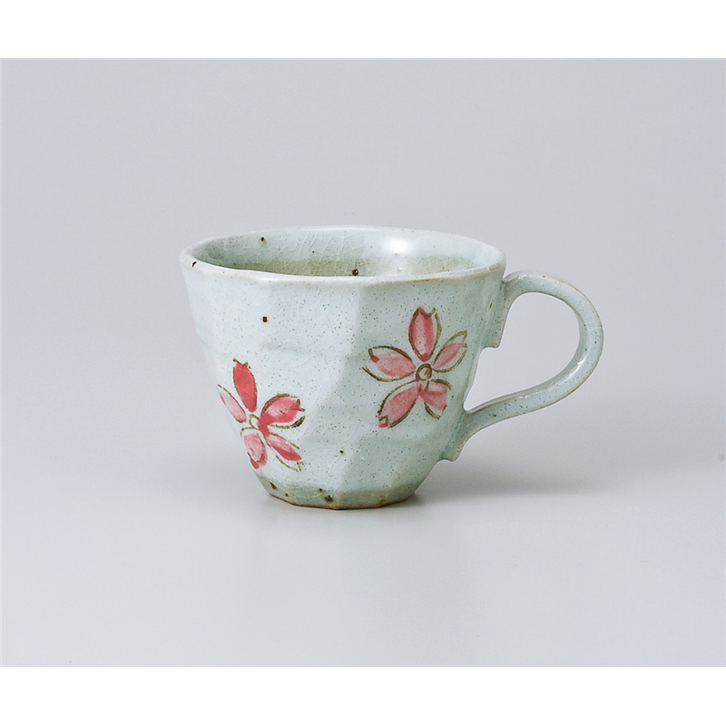 古林陶器 マグ ピンク花ロックマグ 663710251 1個（ご注文単位1個）【直送品】