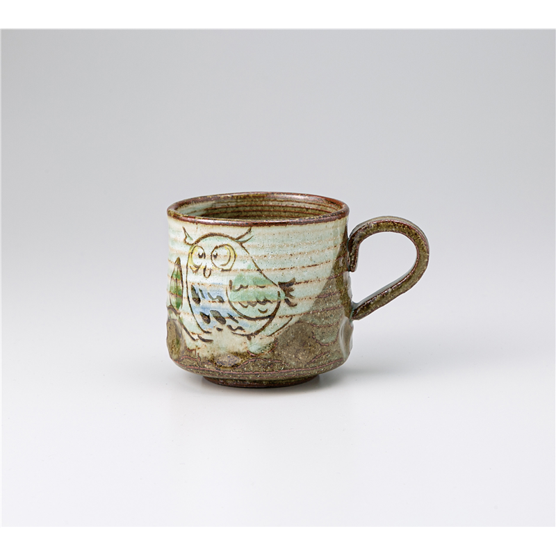 古林陶器 マグ 南蛮(ふくろう)駒型マグ 965360447 1個(ご注文単位1個)【直送品】