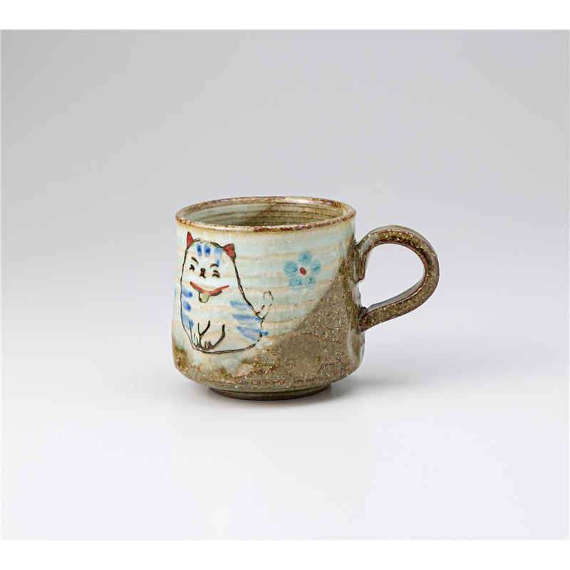 古林陶器 マグ 南蛮(ねこ)駒型マグ 965360647 1個(ご注文単位1個)【直送品】