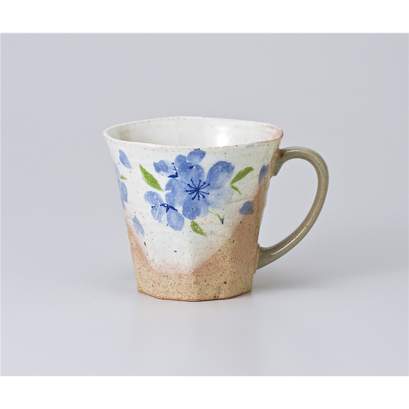 古林陶器 マグ 八重桜マグ ブルー 663530457 1個(ご注文単位1個)【直送品】