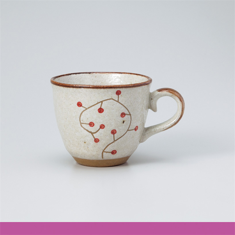 古林陶器 マグ うず唐草マグ 赤 861420457 1個（ご注文単位1個）【直送品】