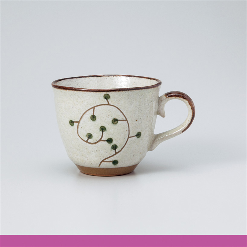 古林陶器 マグ うず唐草マグ 緑 861420357 1個(ご注文単位1個)【直送品】