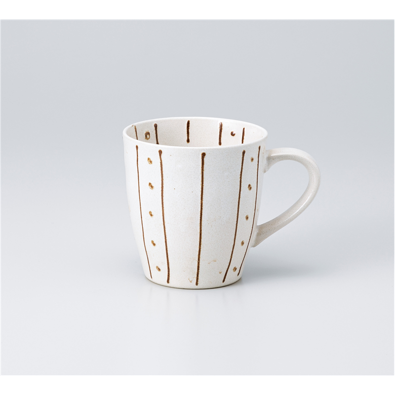 古林陶器 マグ 白マット水玉トクサマグ 1165730557 1個（ご注文単位1個）【直送品】