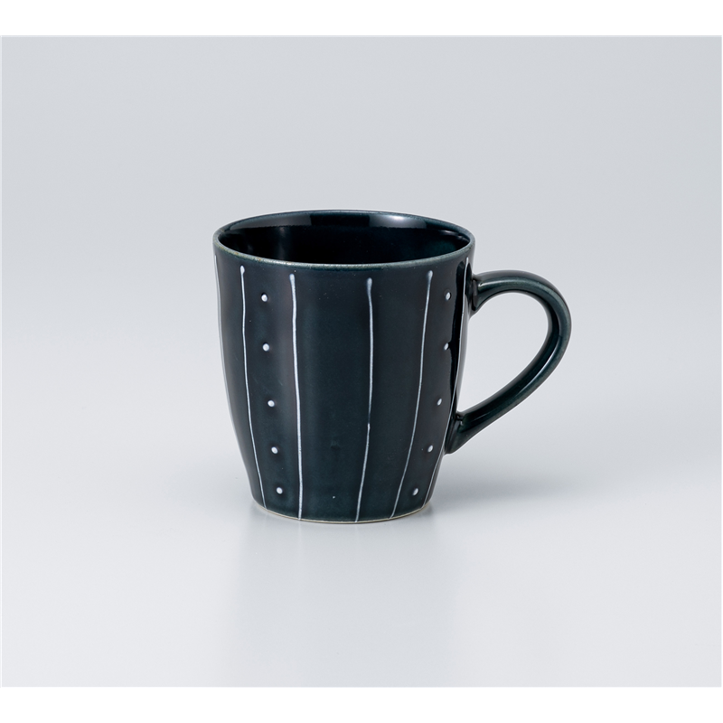 古林陶器 マグ 青釉水玉トクサマグ 1165730657 1個（ご注文単位1個）【直送品】