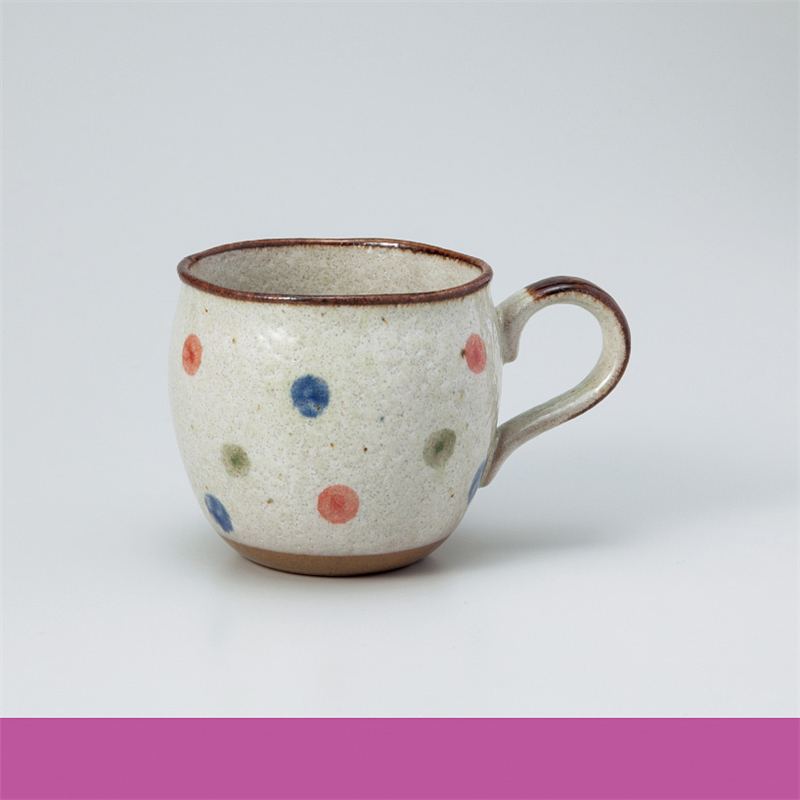 古林陶器 マグ 3色水玉しずくマグ 861630157 1個（ご注文単位1個）【直送品】