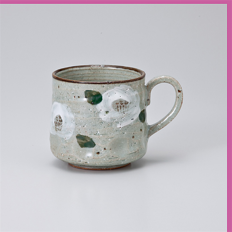 古林陶器 マグ 白椿駒型マグ 758310320 1個（ご注文単位1個）【直送品】