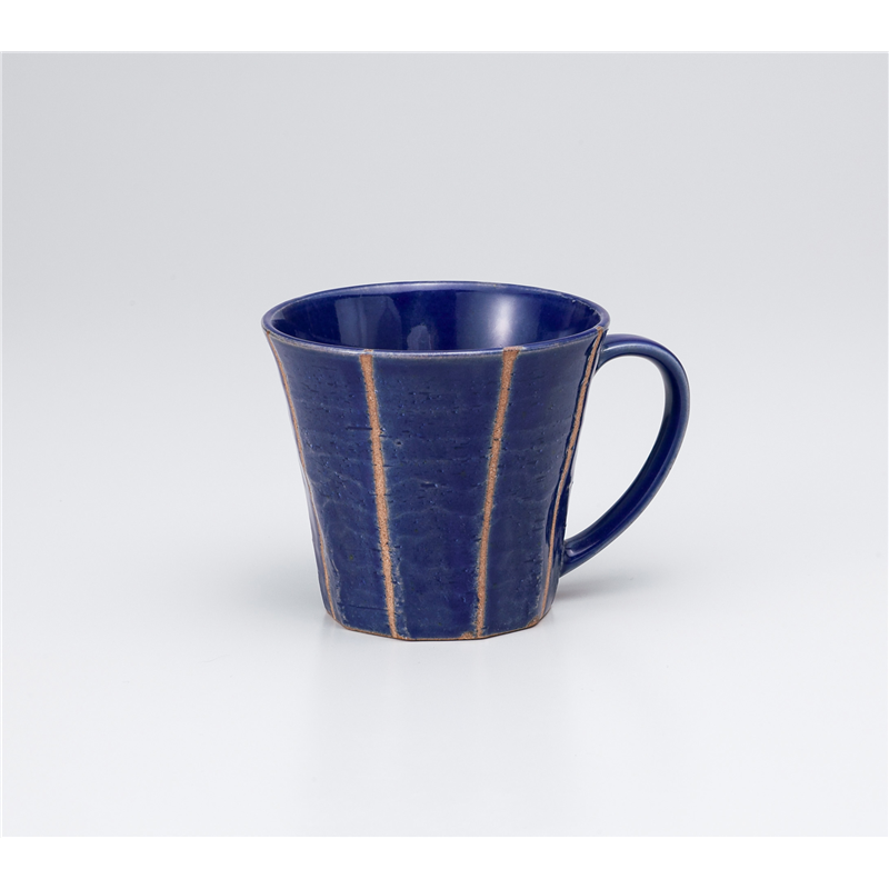 古林陶器 マグ ハスイ十草マグ紺 1065350457 1個（ご注文単位1個）【直送品】