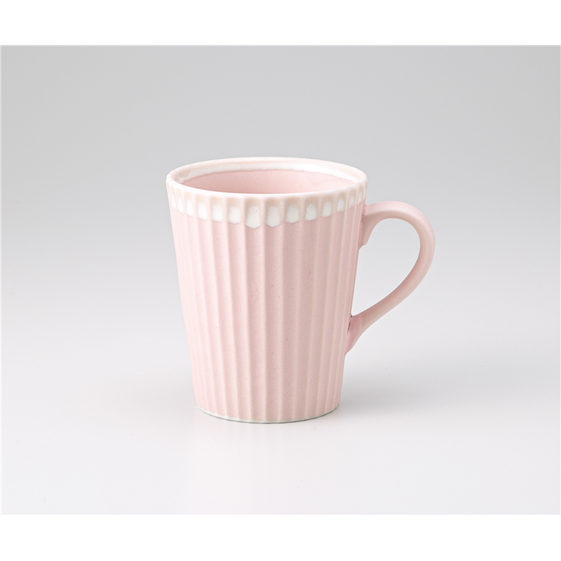 古林陶器 マグ ストライプマグ ピンク 1261250278 1個（ご注文単位1個）【直送品】