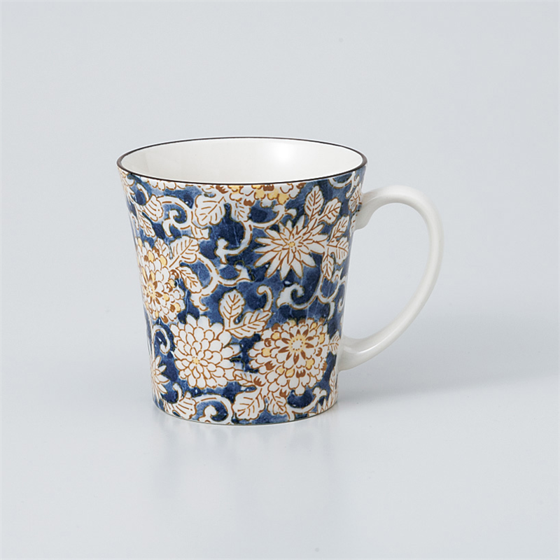 古林陶器 マグ 軽量反型マグ色唐草(紺) 965160315 1個（ご注文単位1個）【直送品】