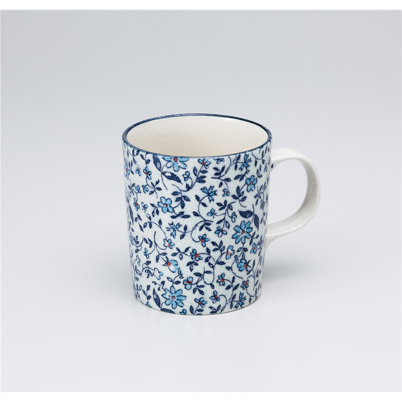 古林陶器 マグ 小花唐草 軽量マグ 青 1065640661 1個（ご注文単位1個）【直送品】