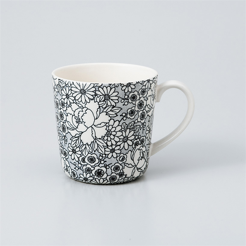 古林陶器 マグ 軽量腰丸マグ新四季友禅(黒) 965160215 1個（ご注文単位1個）【直送品】