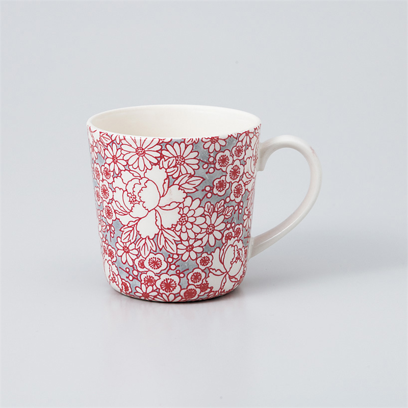 古林陶器 マグ 軽量腰丸マグ新四季友禅(赤) 965160115 1個（ご注文単位1個）【直送品】