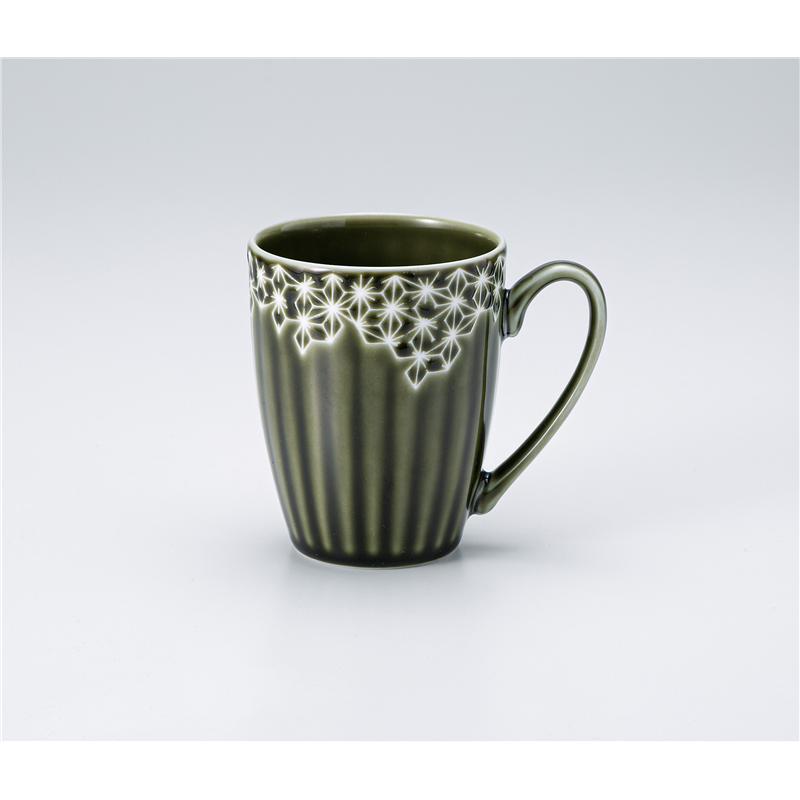 古林陶器 マグ 麻の葉オリーブマグ 1354230252 1個（ご注文単位1個）【直送品】