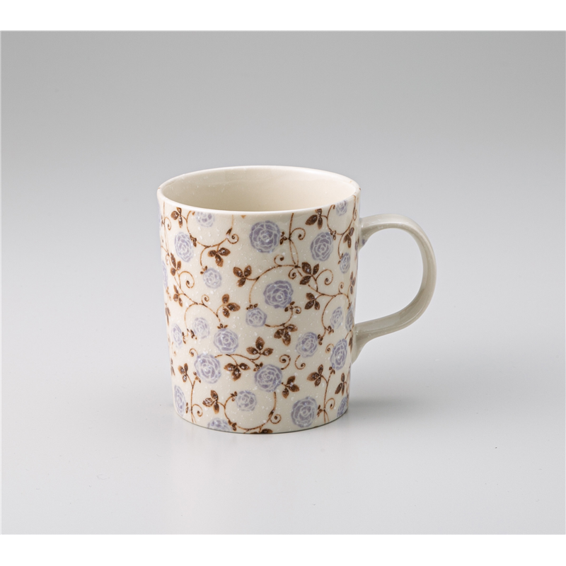 古林陶器 マグ 軽マグつるバラ 青 1261430657 1個（ご注文単位1個）【直送品】