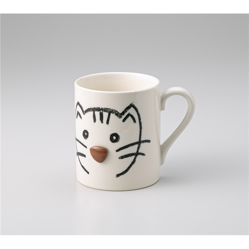 古林陶器 マグ アニマルネコマグ(白) 1261460347 1個（ご注文単位1個）【直送品】