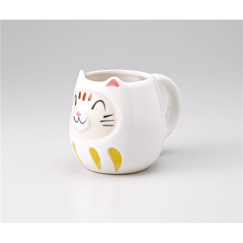 古林陶器 マグ 猫だるま 白マグ 1261510254 1個（ご注文単位1個）【直送品】